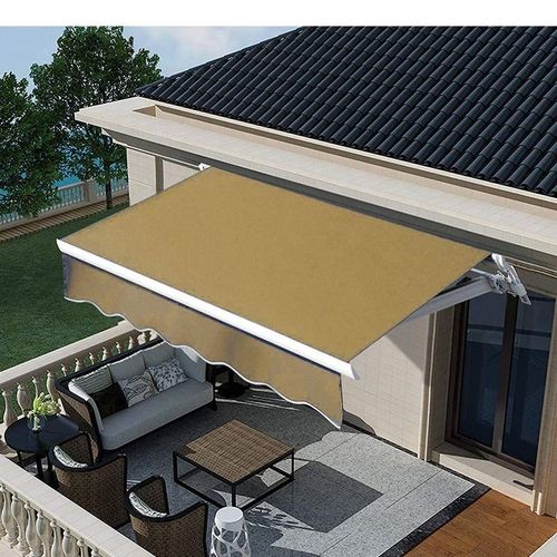 Yatai Outdoor Sun Shade Canopy Shelter Foldable Awning with Manual Crank Handle