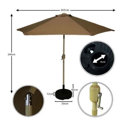 Waterproof Parasol Umbrella With Base