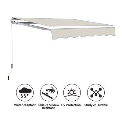 Yatai Outdoor Sun Shade Door Canopy Shelter Foldable Awning with Manual Crank Handle