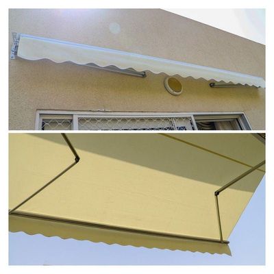 Yatai Outdoor Sun Shade Door Canopy Shelter Foldable Awning with Manual Crank Handle