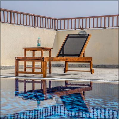 Wooden Relaxing Beach Sunlaunger