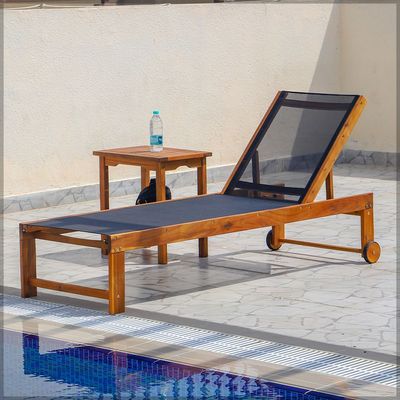 Wooden Relaxing Beach Sunlaunger