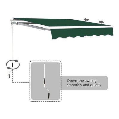 Yatai Outdoor Sun Shade Door Canopy Shelter Foldable Awning with Manual Crank Handle