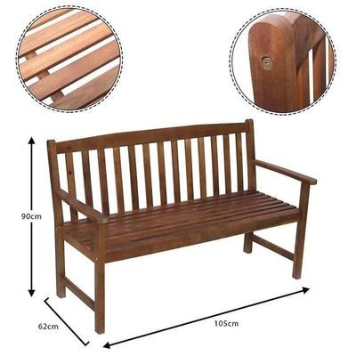 YATAI Solid Wood Harmony Bench Seat 3 Person Seating