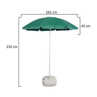 Round Umbrella UV Protection Waterproof Sunshade Beach Umbrella With Stand