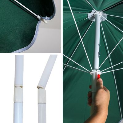 Round Umbrella UV Protection Waterproof Sunshade Beach Umbrella With Stand