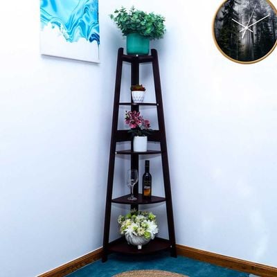 5 Tier Solid Wood Storage Rack