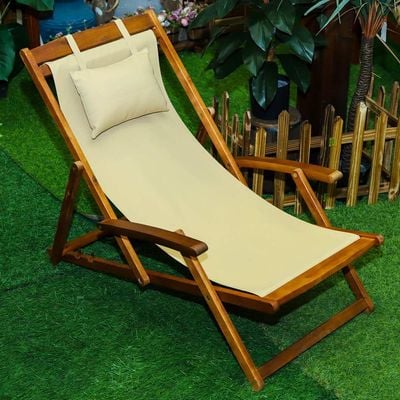 Wooden Relaxing Beach Chair