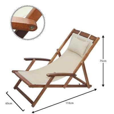 Wooden Relaxing Beach Chair