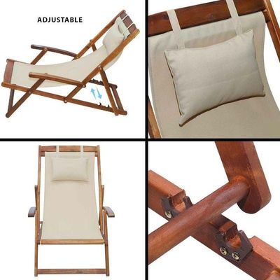 Wooden Relaxing Beach Chair