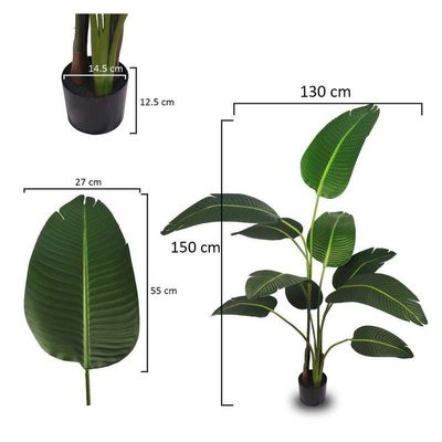 Artificial Banana Tree Houseplant Bird of Paradise 1.5 Meter High