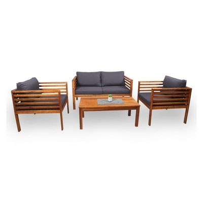 Acacia Wood Sofa Set with Table