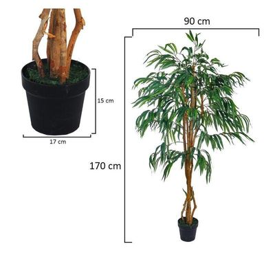 Artificial Fake 1.7 Meter High Artificial Ficus Faux Leaf Tree Plant