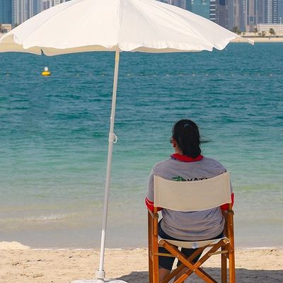 Round Umbrella UV Protection Waterproof Sunshade Beach Umbrella Without Stand