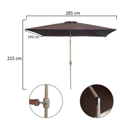 Yatai Umbrella without Parasol Base Tilt Balcony Sun Shade For Garden Patio