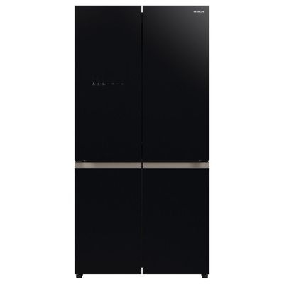 Hitachi Deluxe French Door Refrigerator Glass RWB720VUK0GBK Black