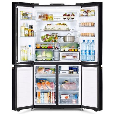 Hitachi Deluxe French Door Refrigerator Glass RWB720VUK0GBK Black