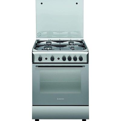 Ariston 4 Burner Gas Cooker 60 x 60 cm ,1 year Warranty A6GG1F(X)EX Silver