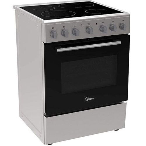 Midea 4 Cooking zone Ceramic Cooker 60 X 60 cm, Full Safety, Silver, 1 Year Warranty VC6814 Silver/Black