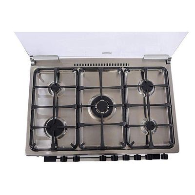 Midea 5 Burner 90x60 cm Gas Cooking Range, Full safety, 1 year warranty LME95028FFD Silver/Black