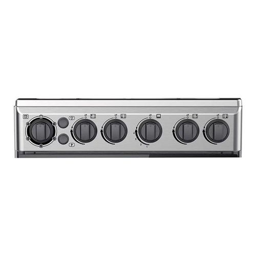 Midea 4 Burner Gas Cooker 50 X 55 cm, Full Safety, Cast Iron Pan support,1 year Warranty BME55007FFD Silver/Black
