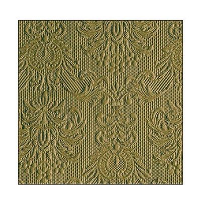 Ambiente Small Embossed Napkins, Olive Green