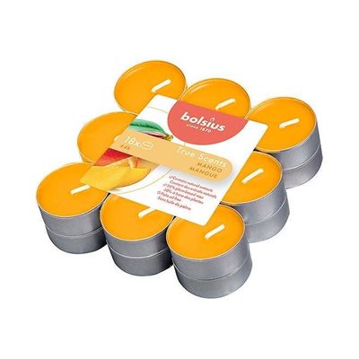 Pack of 18 True Scented Mango Tealight Candles