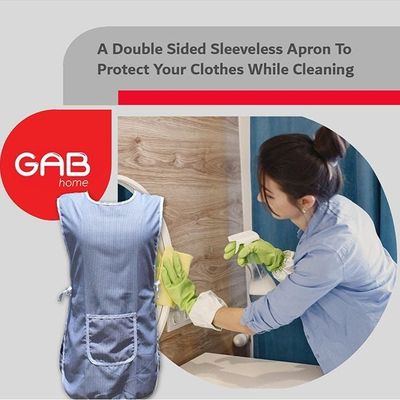 GAB Home Apron, Cobbler Apron with Pocket, Adjustable Ties, Double Sided Cotton Apron, Man and Women cut, Sleeveless, Multipurpose Apron, Kitchen Cooking Apron