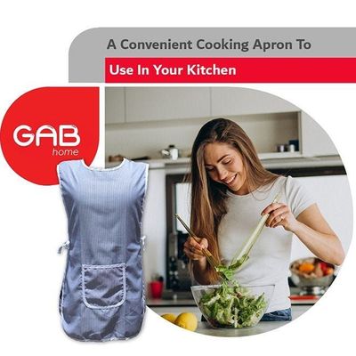 GAB Home Apron, Cobbler Apron with Pocket, Adjustable Ties, Double Sided Cotton Apron, Man and Women cut, Sleeveless, Multipurpose Apron, Kitchen Cooking Apron