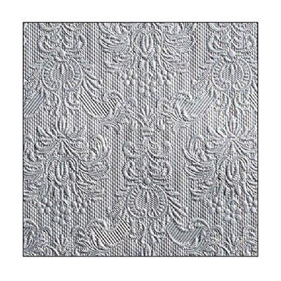 Ambiente Small Embossed Napkins, Silver