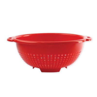 "GAB Plastic, Colander, Red, Kitchen Drain Colander, Food Strainer Kitchen and Cooking Accessory,  Cleaning, Washing and Draining Fruits and Vegetables, Made from BPA-free Plastic"