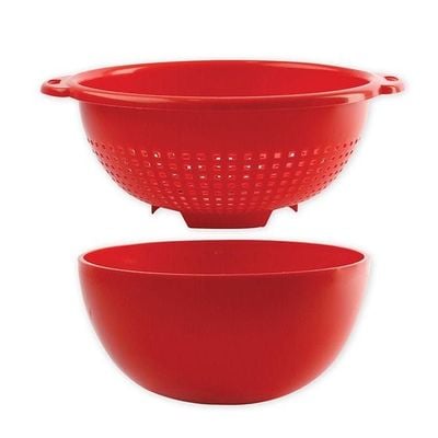 GAB Plastic, Colander with Bowl Set, Drain Colander and washing bowl, Food Strainer Kitchen Accessory, Detachable Colander,
Cleaning Washing, Mixing Fruits and Vegetables, Made from BPA-free Plastic