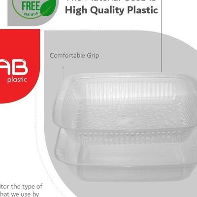 GAB Plastic Rectangular Colander Kitchen Drain Colander Food Strainer Kitchen and Cooking Accessory Cleaning Washing and Draining Fruits and Vegetables Made from BPA free Plastic