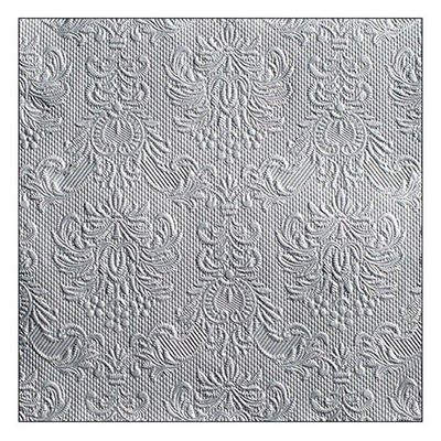 Ambiente Large Embossed Napkins, Silver