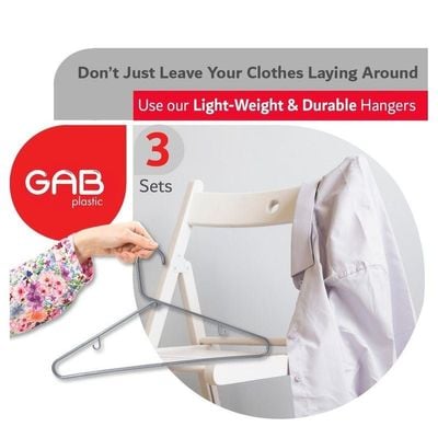 GAB Plastic Plastic Hangers Pack of 18