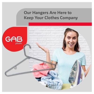 GAB Plastic Plastic Hangers Pack of 18