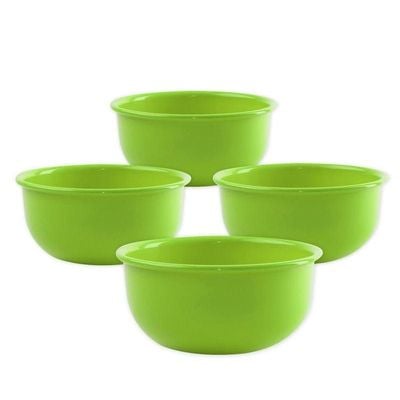 GAB Plastic, Salad Bowl, Set of 4, medium mixing bowl and serving bowl, Kitchen tool, Great for serving salad, fruits, popcorn, or chips, Sturdy and durable, Made from BPA-free Plastic