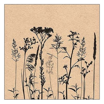 Ambiente Large Black Herbs And Flowers Napkins - Recycled