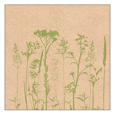 Ambiente Large Green Herbs And Flowers Napkins - Recycled