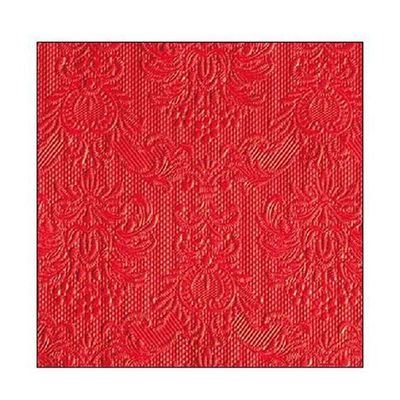 Ambiente Small Embossed Napkins, Red