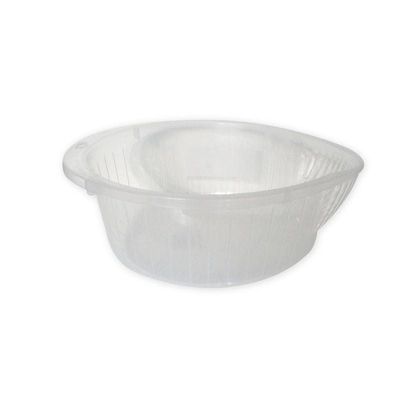 GAB Plastic, Rice Colander, Clear, Kitchen Drain Colander, Food Strainer Kitchen and Cooking Accessory, Cleaning, Washing and Draining Rice, Grains, Fruits and Vegetables, Made from BPA-free Plastic