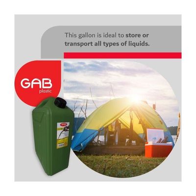 GAB Plastic Green Plastic Fuel Gallon 20 liters