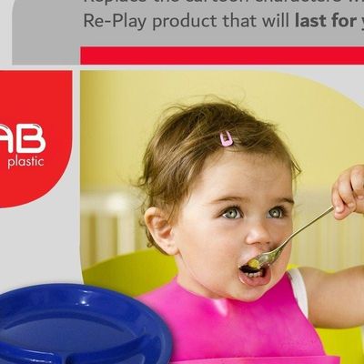 GAB Plastic, Divided Plastic Plates, Pack of 5, 26cm, Reusable plastic Plates, For Kids, Compartmented, Sturdy and Durable, Tableware, BPA-free Plastic