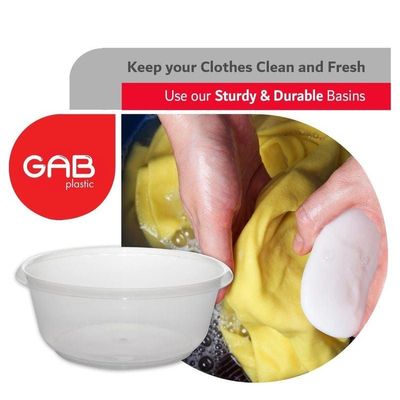GAB Plastic Round Basin Set of 5 Basins in Different Sizes