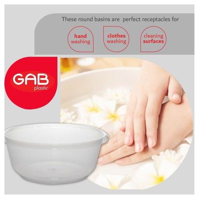 GAB Plastic Round Basin Set of 5 Basins in Different Sizes