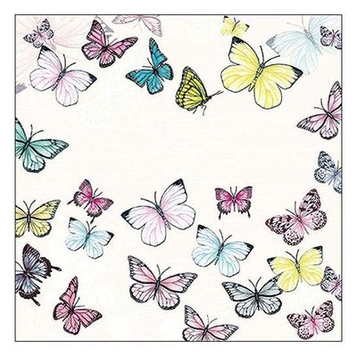 Ambiente Large White Butterfly Napkins