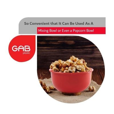 GAB Plastic salad Bowl Set of 4 medium mixing bowl and serving bowl