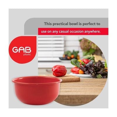 GAB Plastic salad Bowl Set of 4 medium mixing bowl and serving bowl