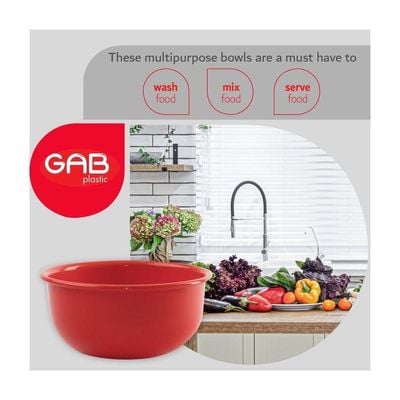 GAB Plastic salad Bowl Set of 4 medium mixing bowl and serving bowl