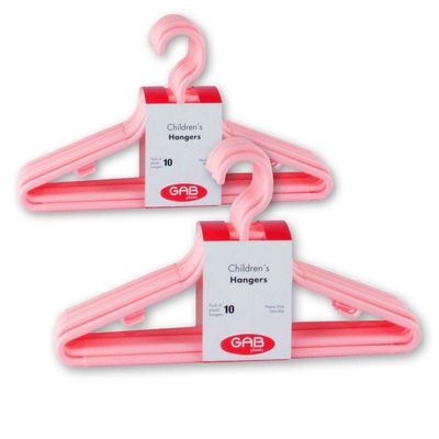 GAB Plastic Plastic Hangers for Kids Pack of 20